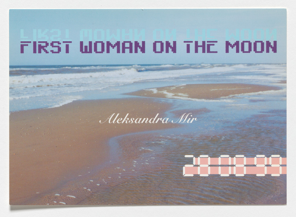 Announcement card for First Woman on the Moon, Casco Projects, Utrecht, August 28, 1999