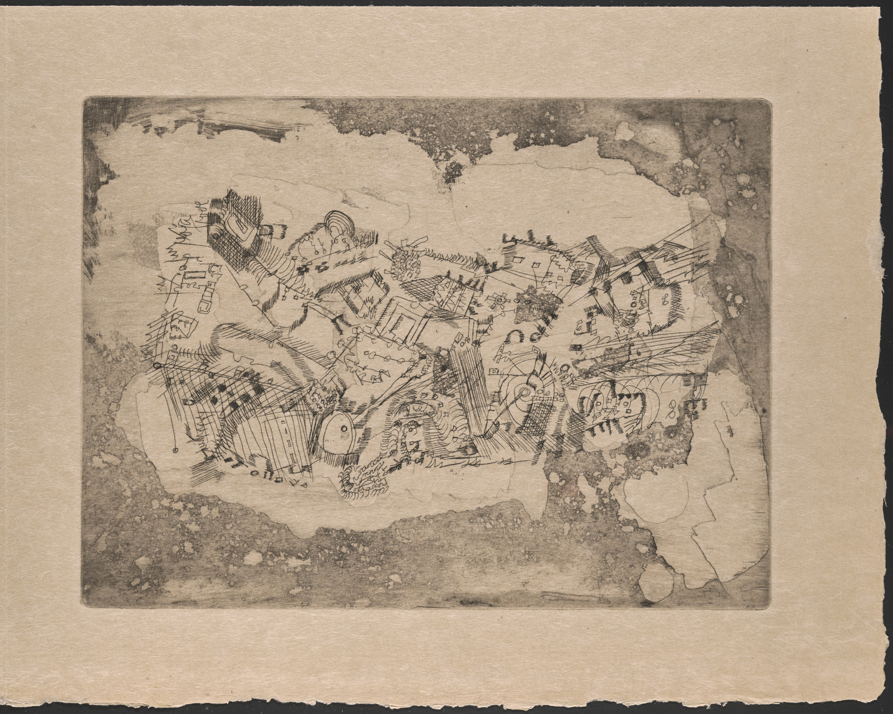 Camille Bryen. Plate (folio 10) from Hommage à Roger Lacourière. 1968