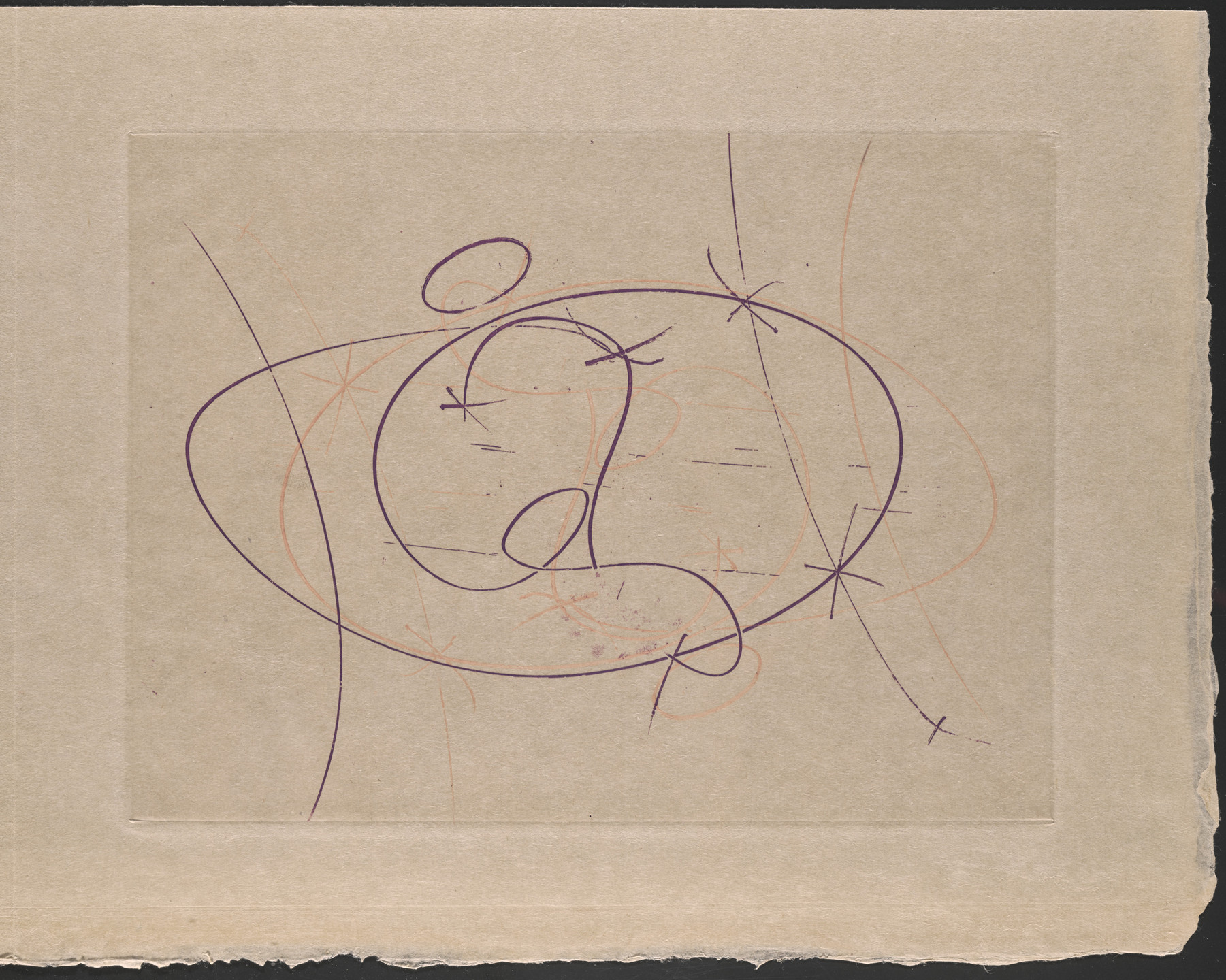 Max Ernst. Plate (folio 20) from Hommage à Roger Lacourière. 1968