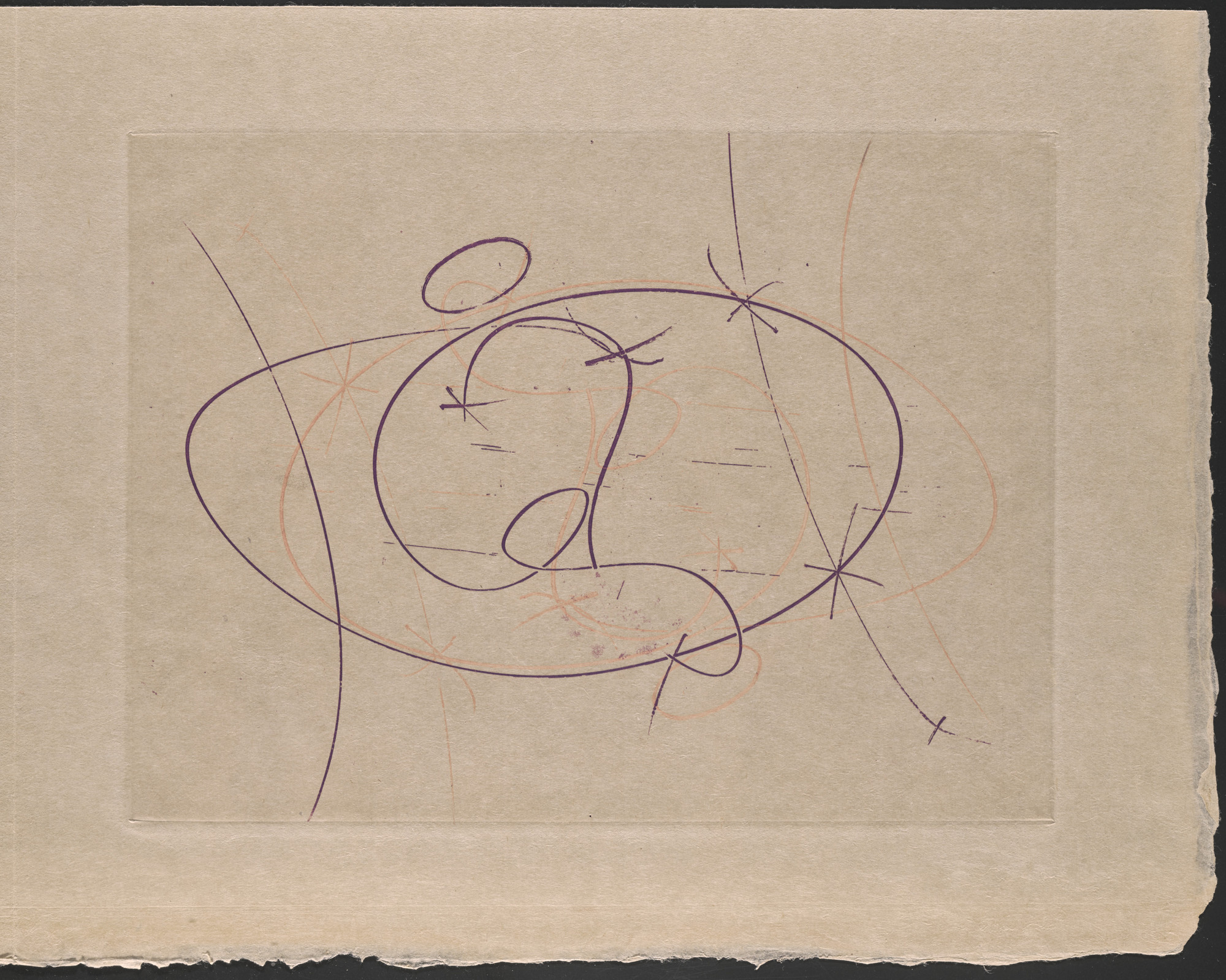 Max Ernst. Plate (folio 20) from Hommage à Roger Lacourière