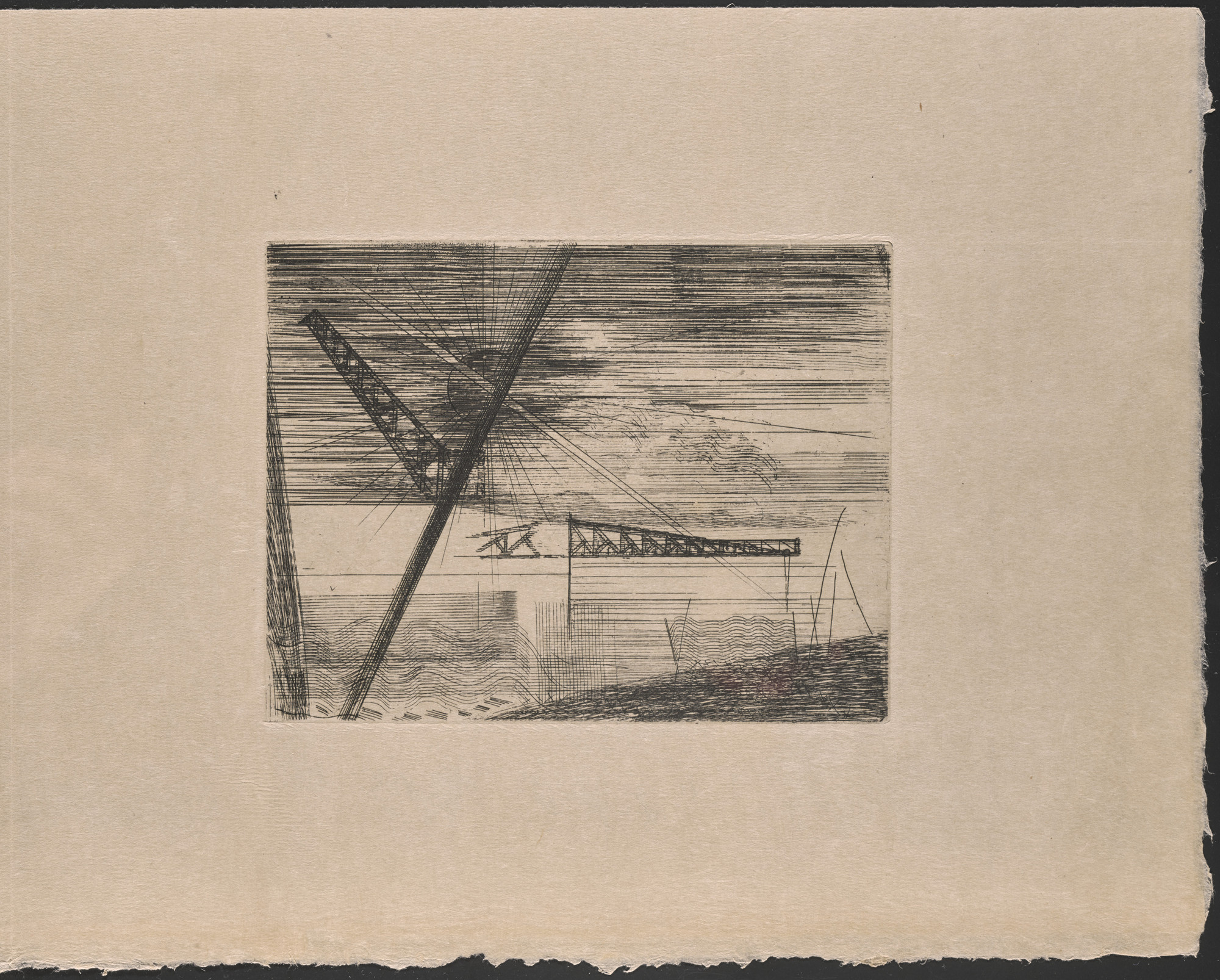 Louis Marcoussis. Memory of La Ciotat ( Souvenir de La Ciotat ) (plate, folio 30) from Hommage à Roger Lacourière