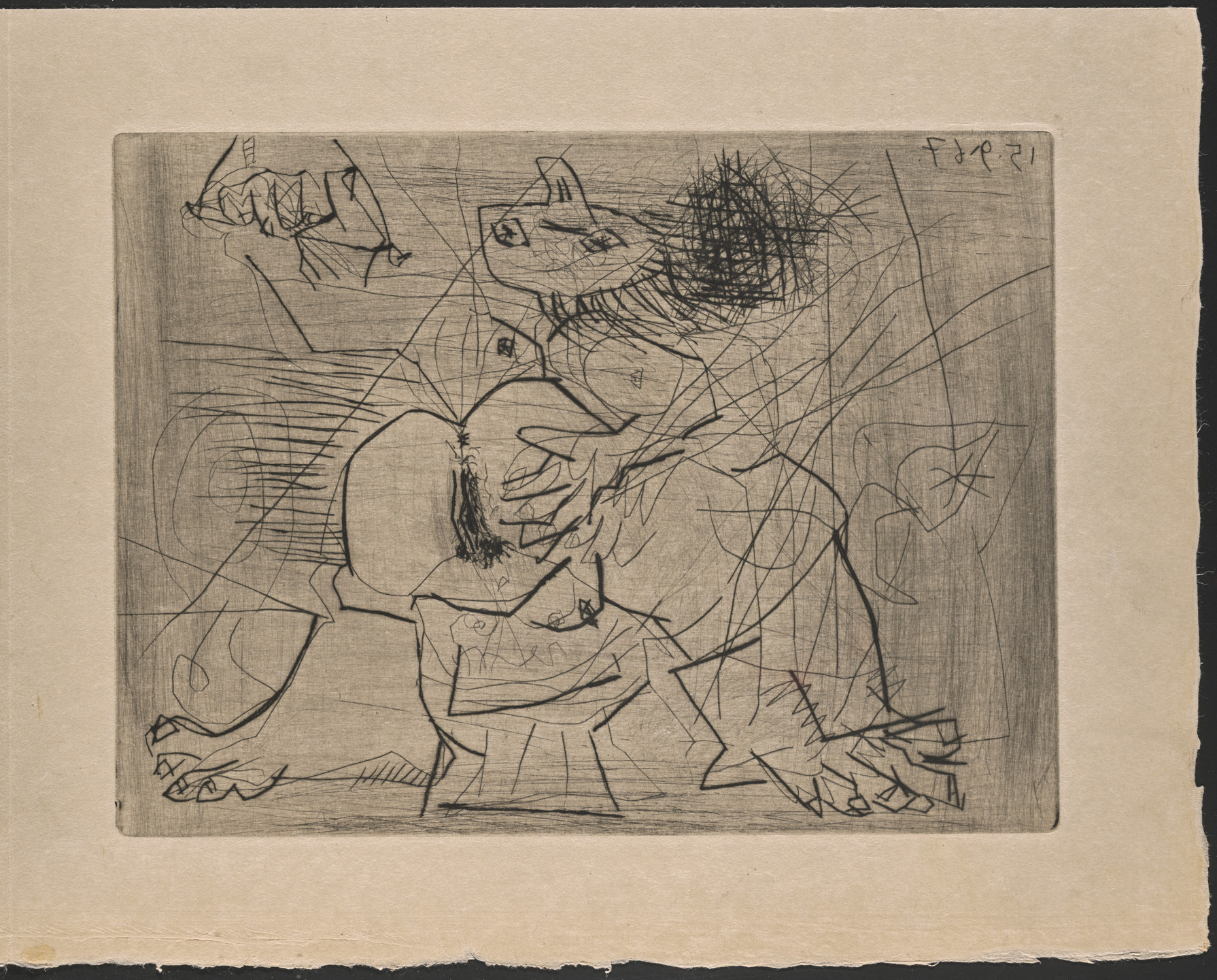 Pablo Picasso. Plate (folio 42) from Hommage à Roger Lacourière. 1967–68, published 1968
