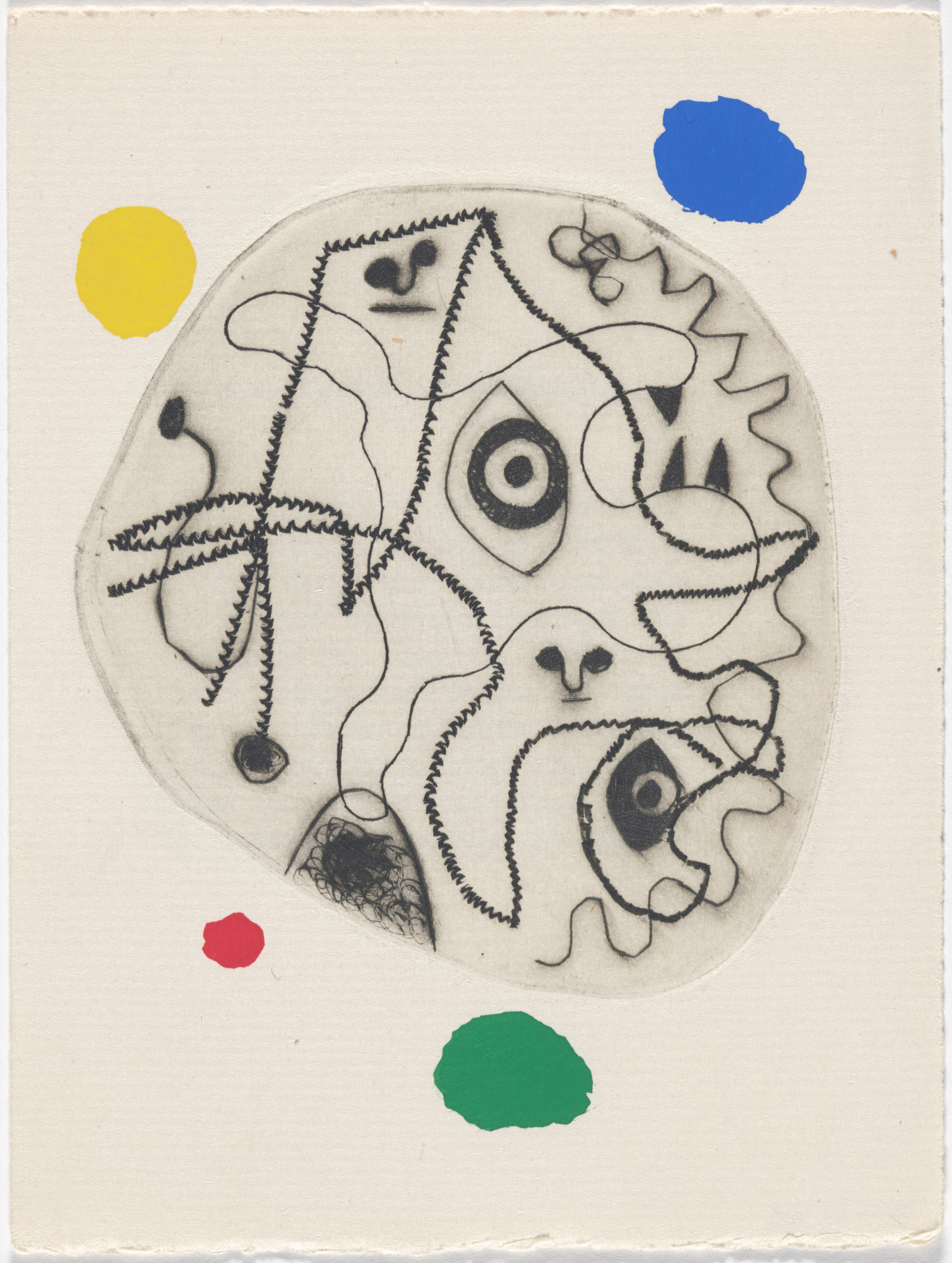 Joan Miró. Plate (page 51) from Le Désespéranto (Desesperanto): Volume III from L'Antitête (The Anti-Head)