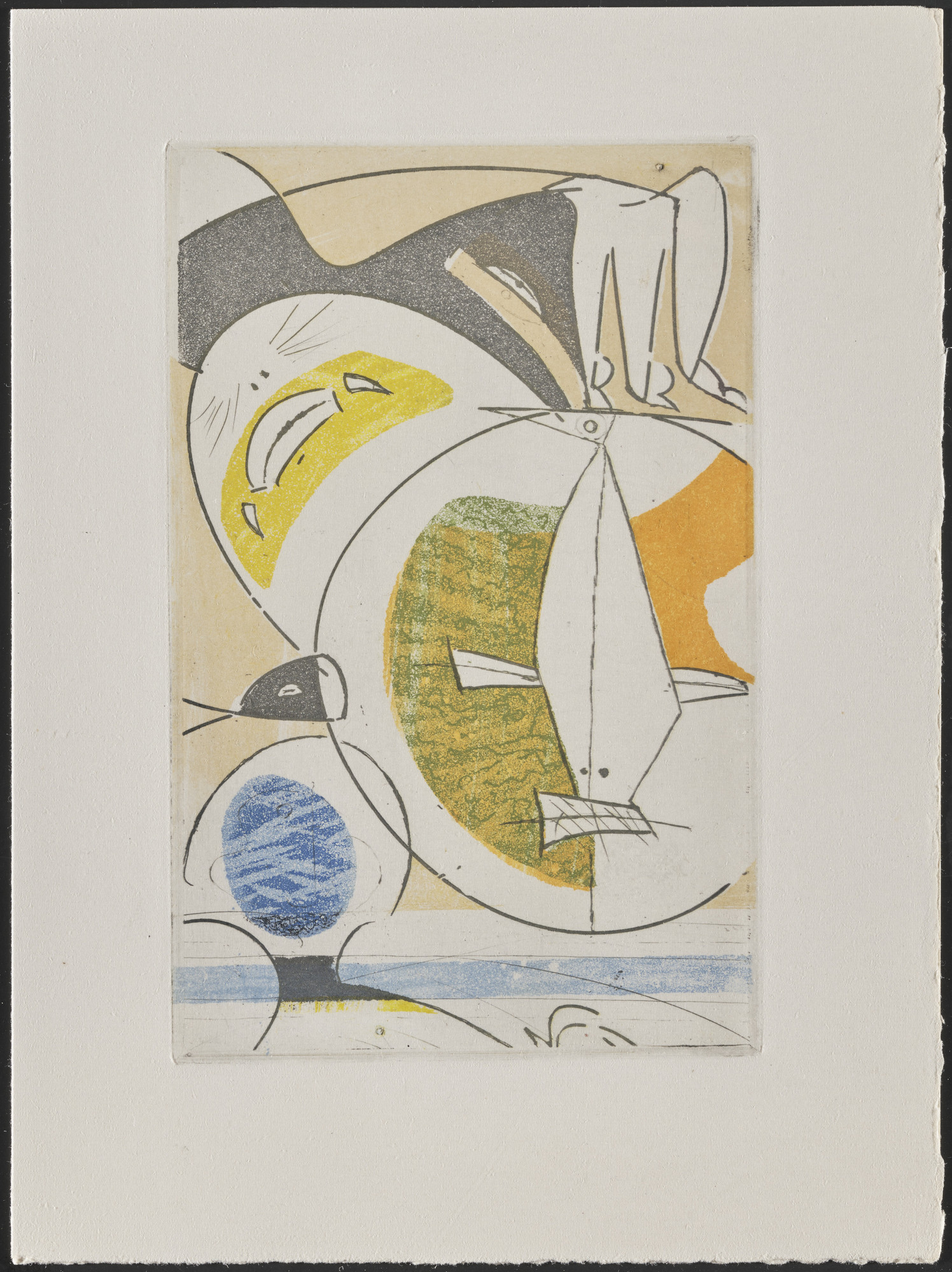 Max Ernst. Plate (page 37) from Galapagos: Les Iles du bout du monde