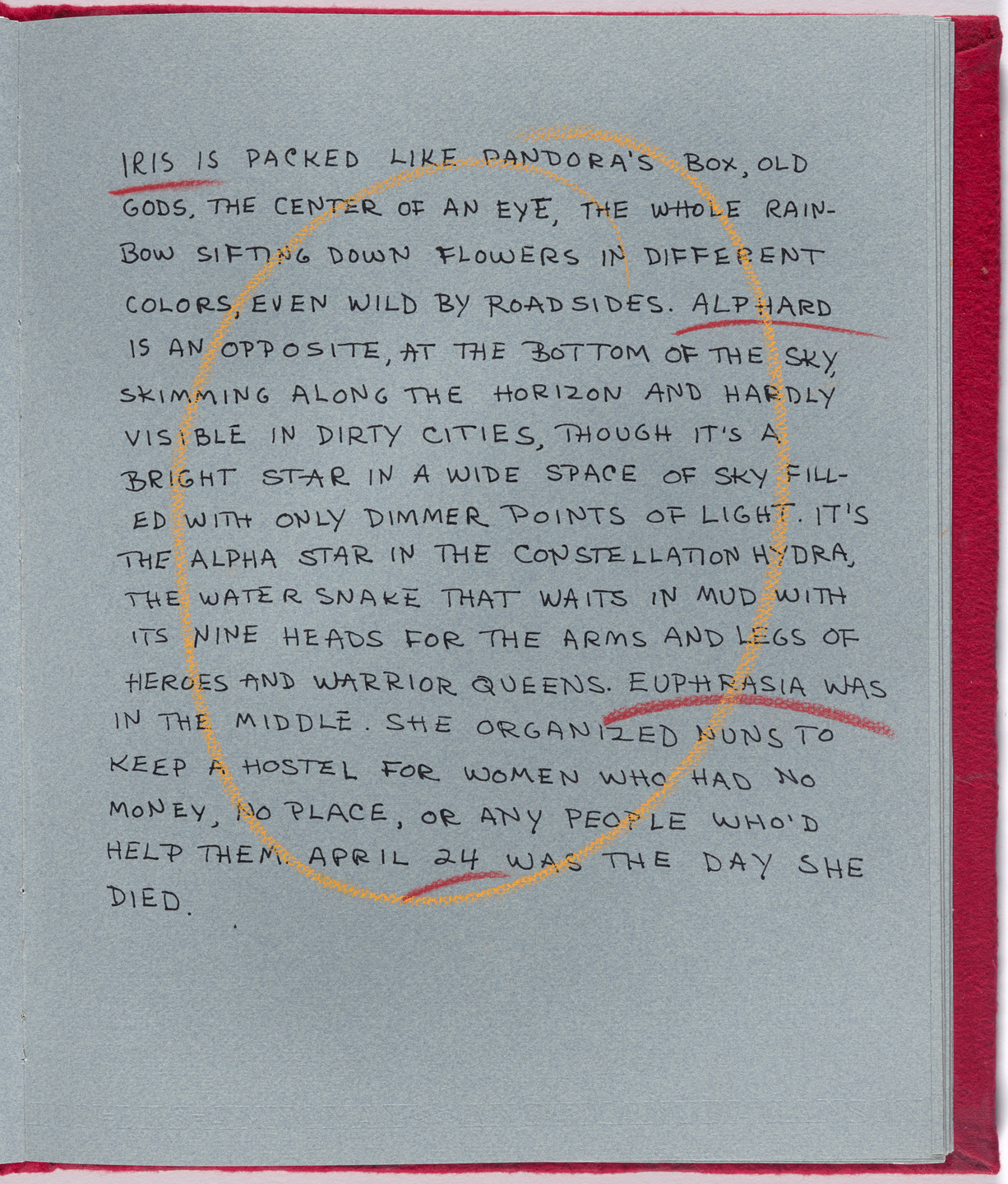 Rosemary Mayer. Some Days in April. 1979