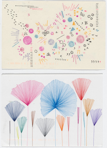 Giorgia Lupi, Stefanie Posavec. Dear Data: Week 14 (Abstract Productivity / A Week of Schedules). 2014