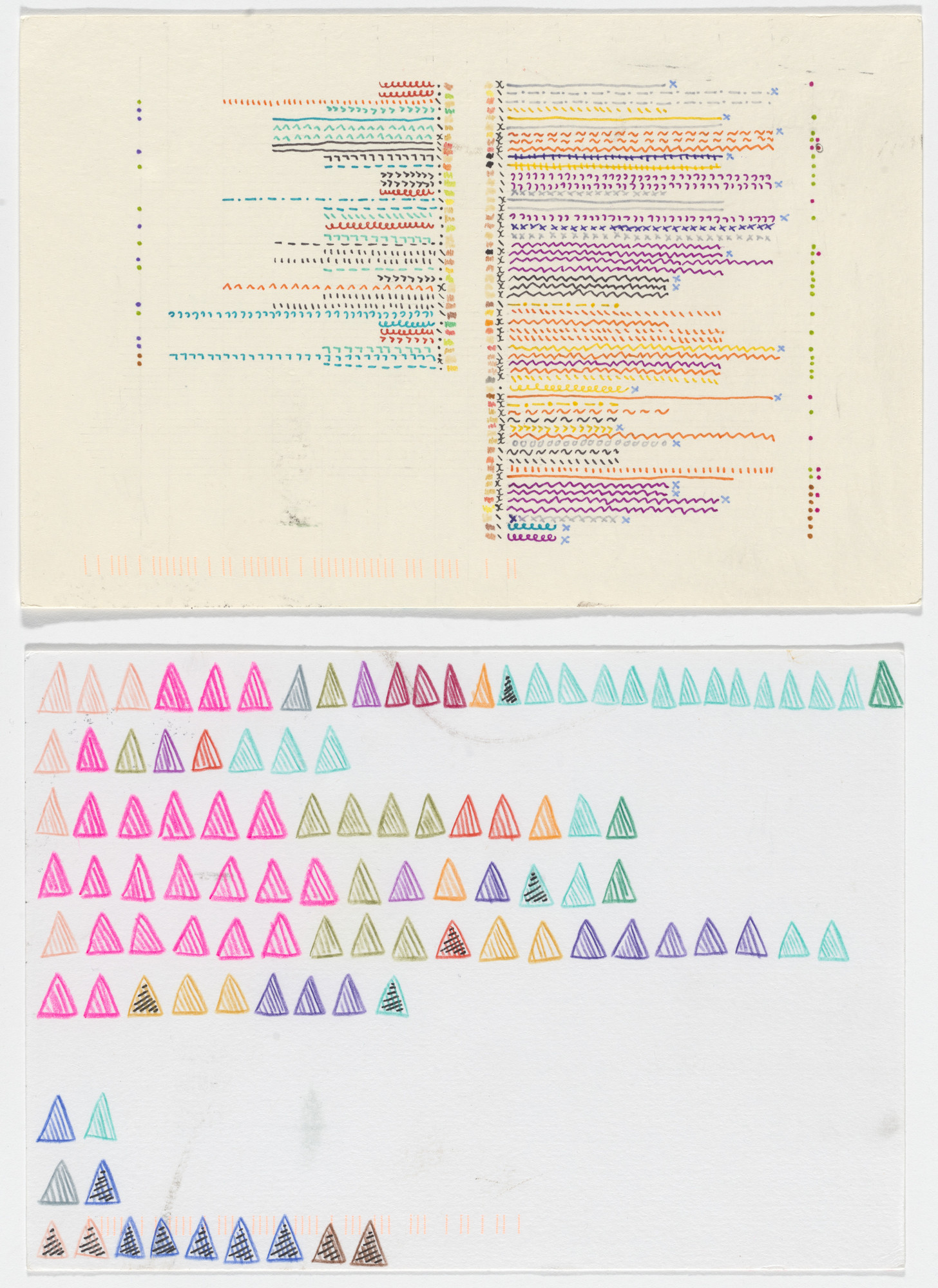 Giorgia Lupi, Stefanie Posavec. Dear Data: Week 17 (Food Preferences / A Week of Food Preferences)