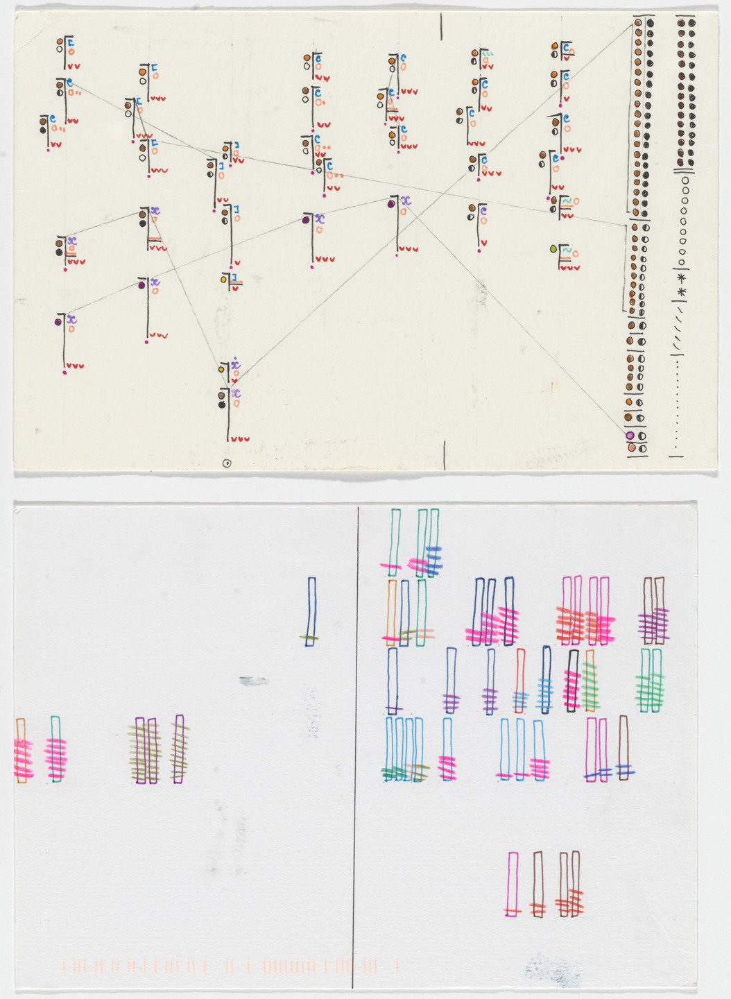 Giorgia Lupi, Stefanie Posavec. Dear Data: Week 18 (How Many Drinks / A Week of Drinking). 2015