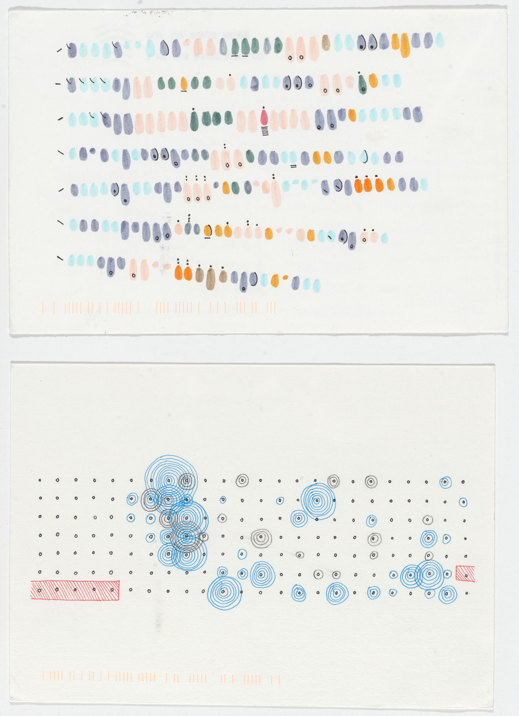 Giorgia Lupi, Stefanie Posavec. Dear Data: Week 4 (Mirror Mirror on the Wall / A Week of Mirrors). 2014