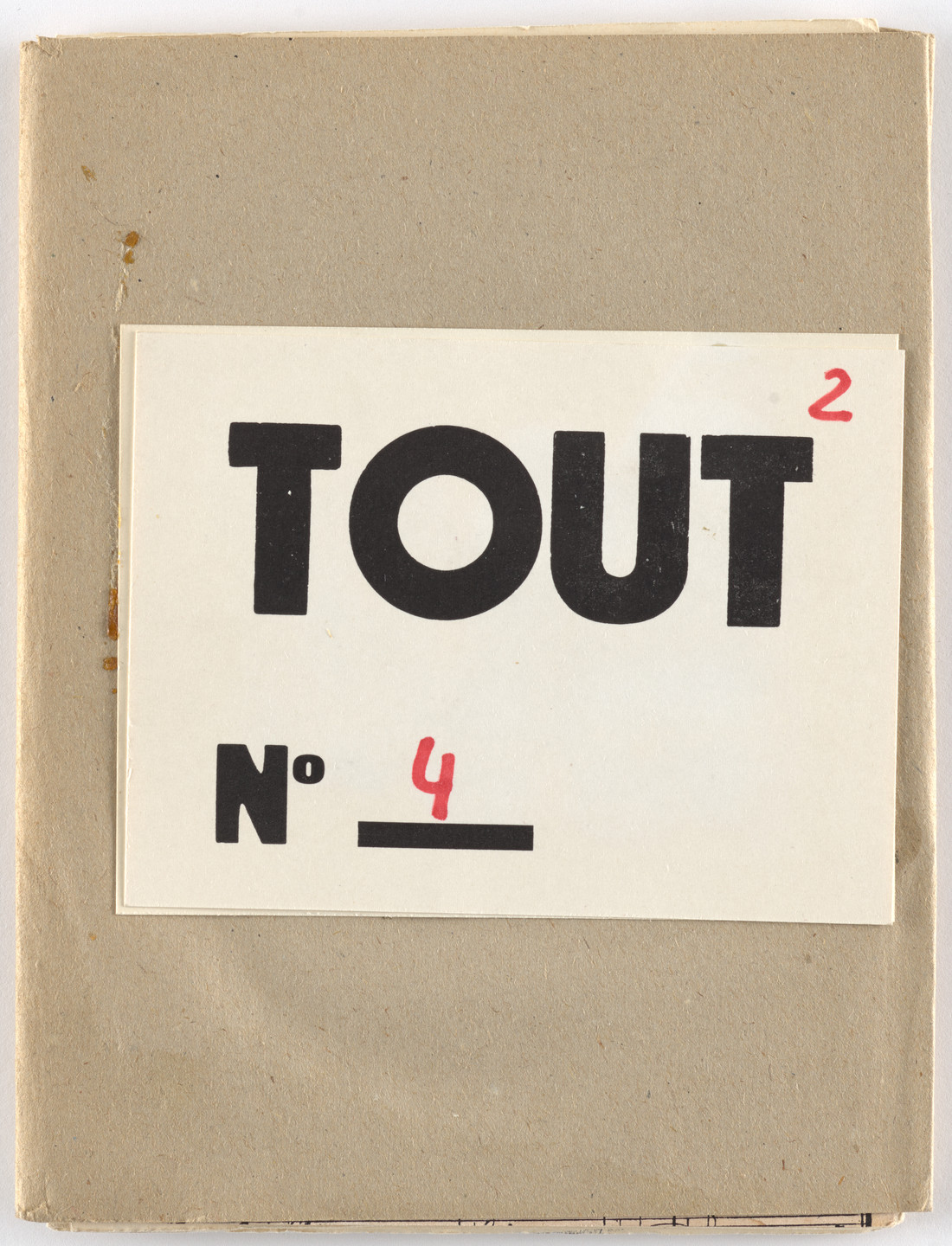 Ben Vautier. Tout, no. 4. c. 1964