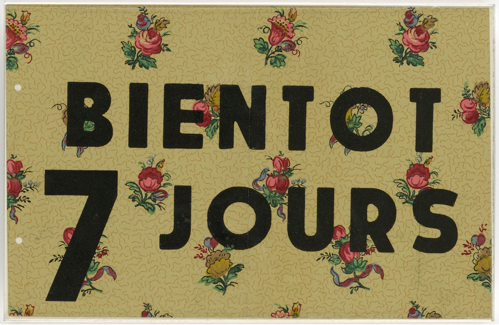 Poster for Les Sept jours de recherche, Nice, October 31–November 7, 1964