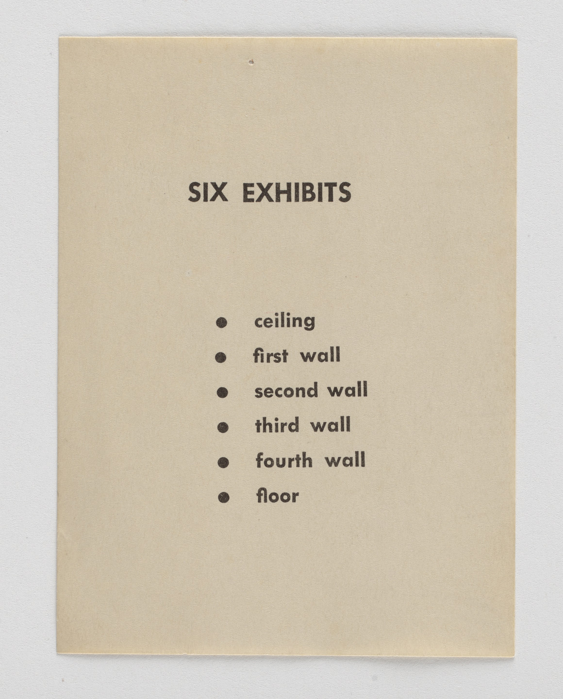 George Brecht. Event Scores. c. 1960–61