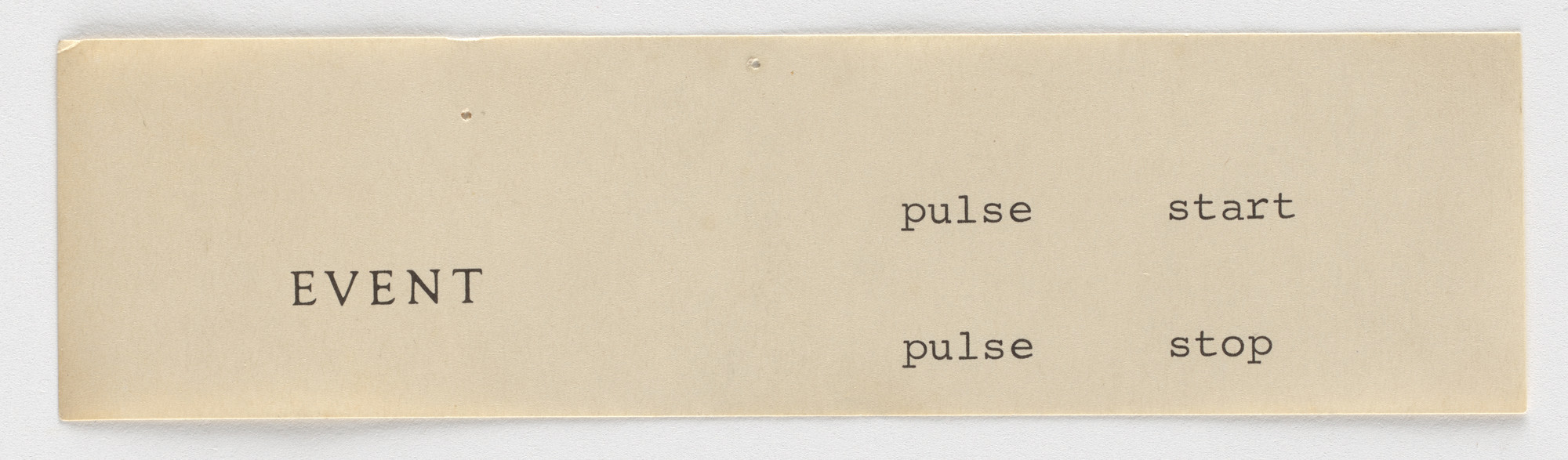 George Brecht. Event Scores. c. 1960–61