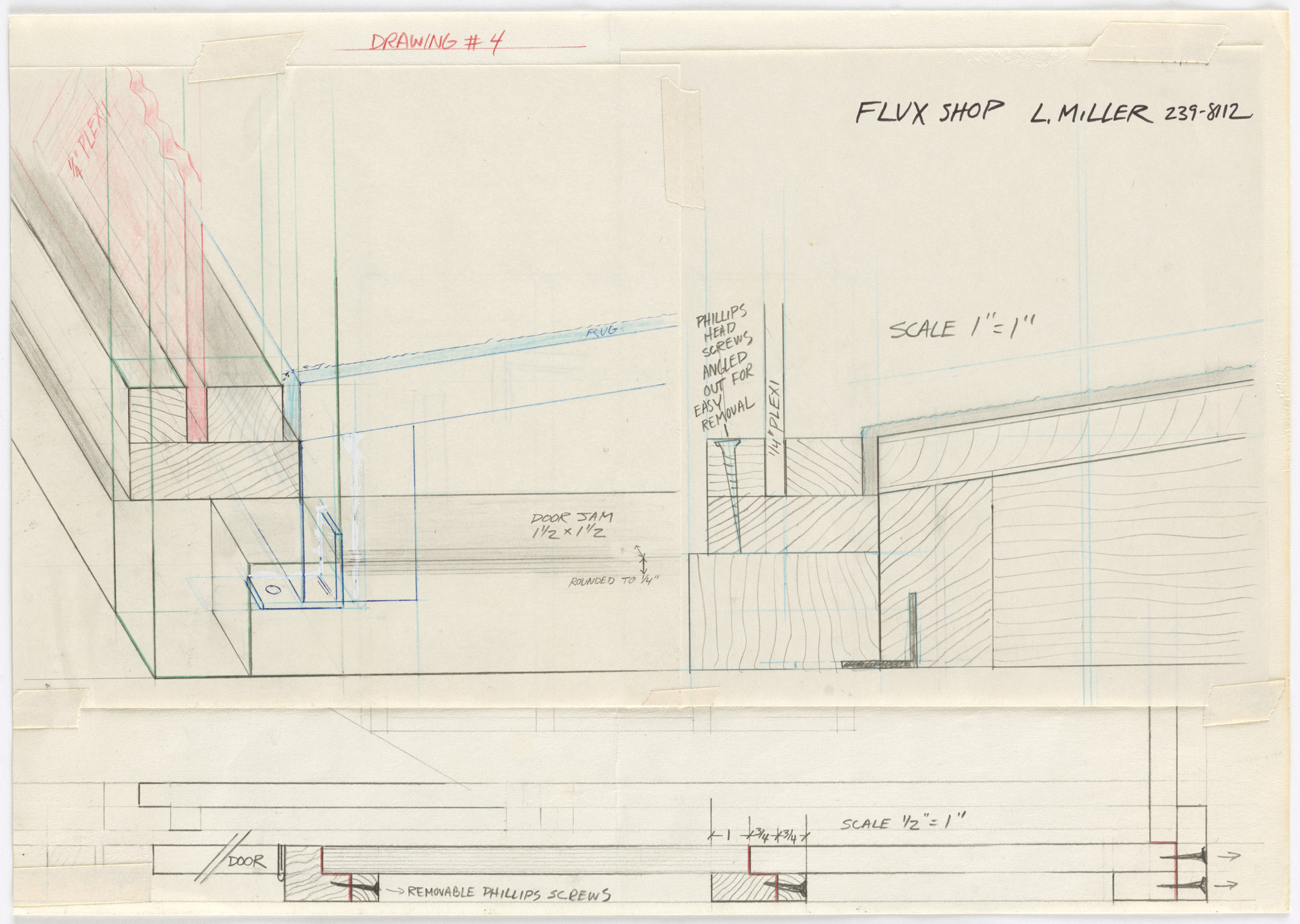 Larry Miller. Drawings for Flux Shop. 1985
