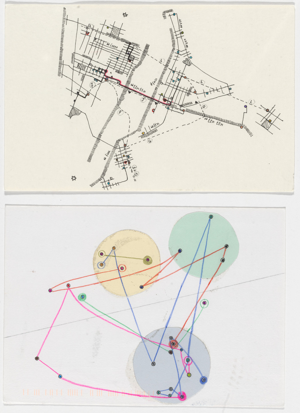 Giorgia Lupi, Stefanie Posavec. Dear Data: Week 21 (My Image of the City / A Week About My London). 2015