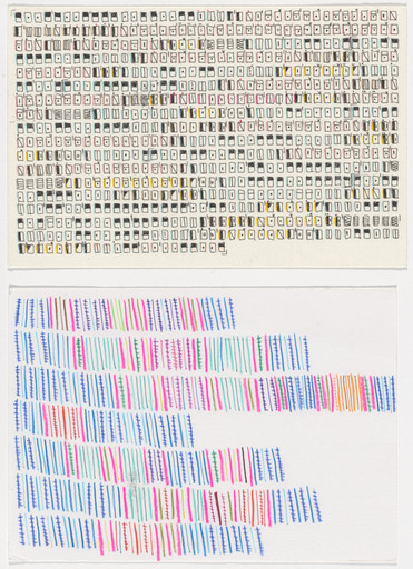 Giorgia Lupi, Stefanie Posavec. Dear Data: Week 24 (Doors' Patterns / A Week of Doors-Spaces). 2015