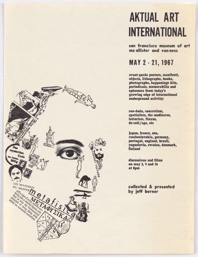 Flyer for Aktual Art International, San Francisco Museum of Art, May 2–21, 1967