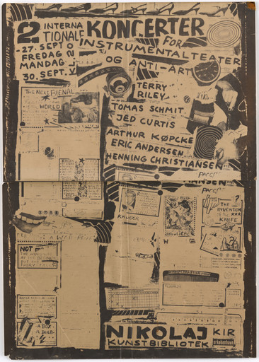 Poster for 2 Internationale Koncerter for Instrumental Teater og Anti-Art, September 27 – September 30, 1963, Nikolaj Kunst Bibliotek