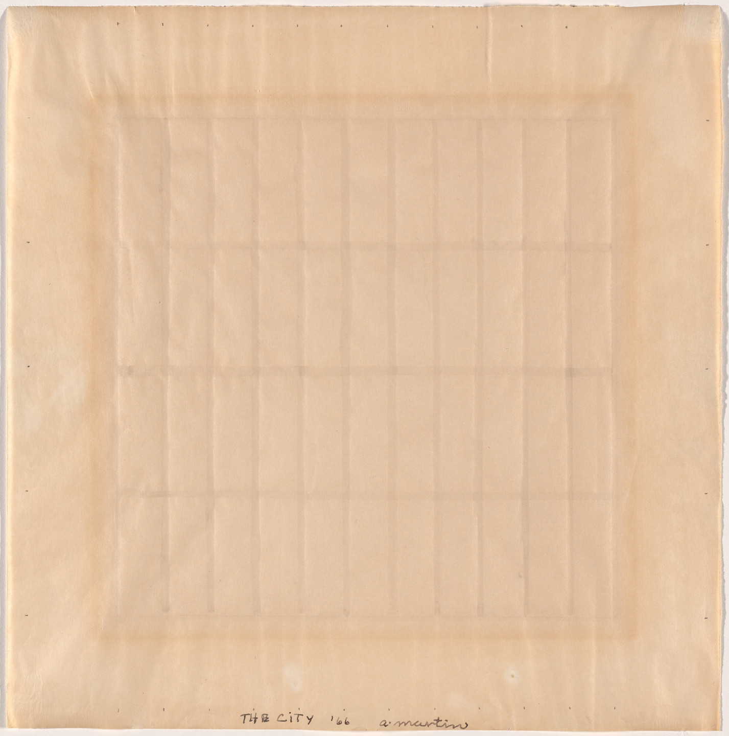 Agnes Martin. The Field. 1966
