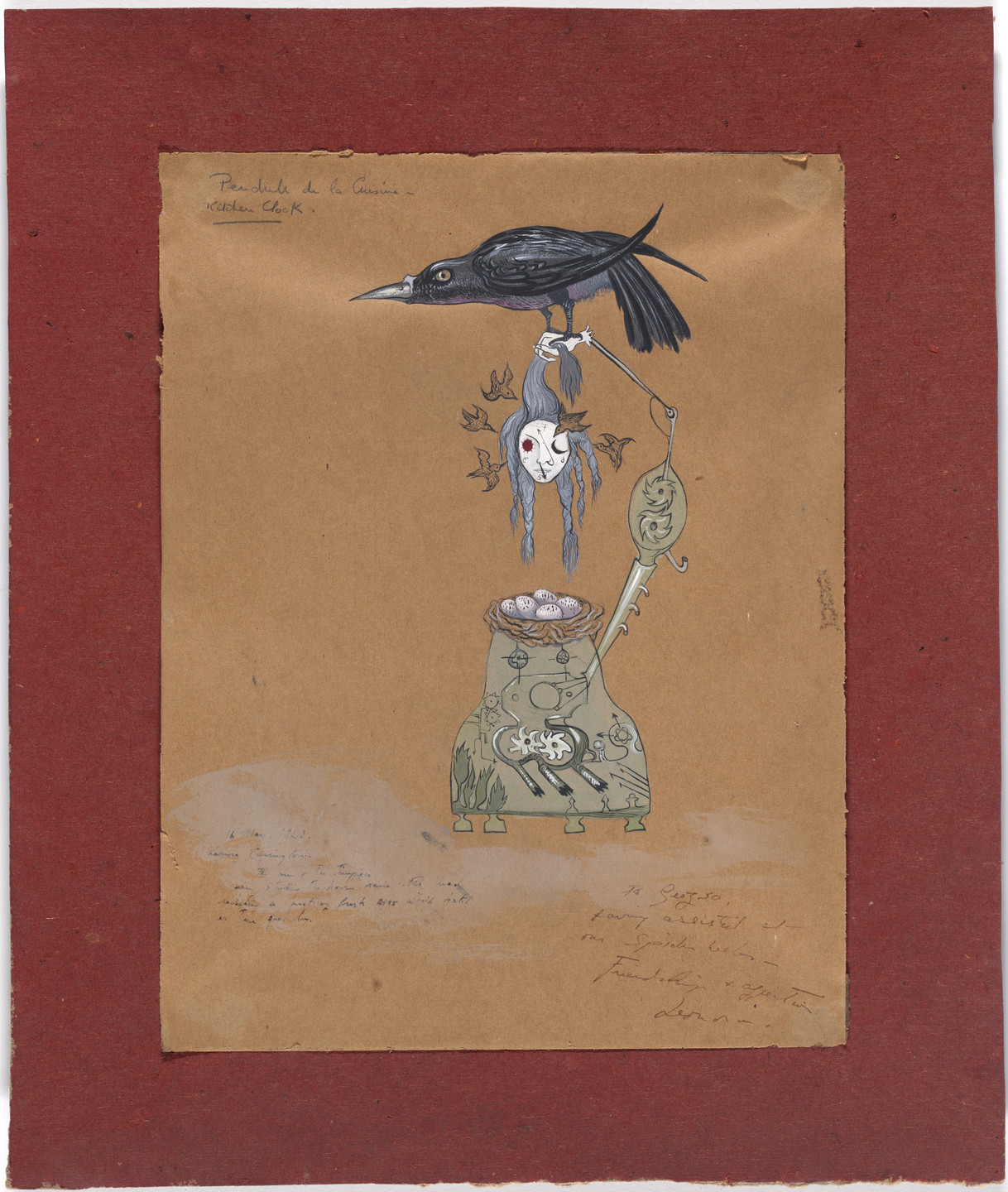 Leonora Carrington. Kitchen Clock (Pendule de la cuisine). 1943