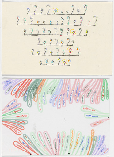 Giorgia Lupi, Stefanie Posavec. Dear Data: Week 48 (Overhearing / A Week of Eavesdropping). 2015