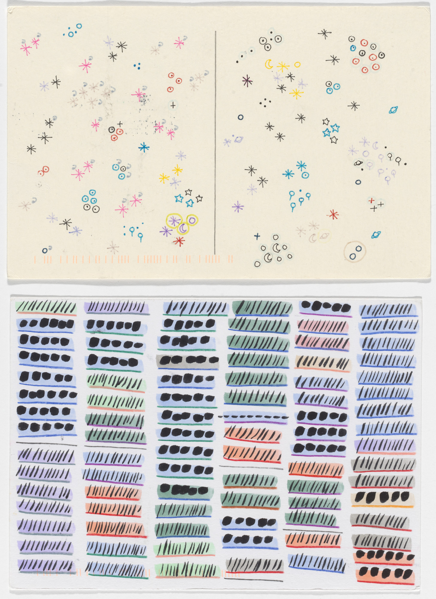Giorgia Lupi, Stefanie Posavec. Dear Data: Week 49 (Data / A Week of the Word Data)
