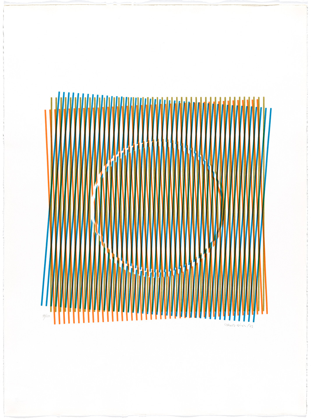 Carlos Cruz-Diez. Chromo-Interference (Cromo Interferencia) from AGPA 73: Pan American Graphic Arts (AGPA 73: Artes gráficas panamericanas). 1973