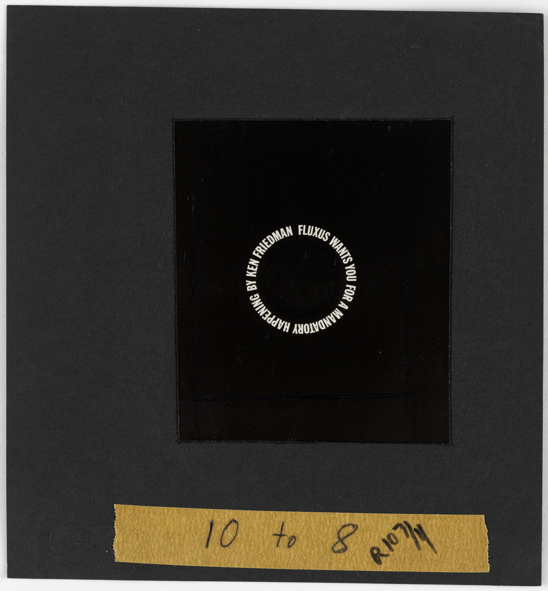 George Maciunas, Ken Friedman. Mechanical for Mandatory Happening