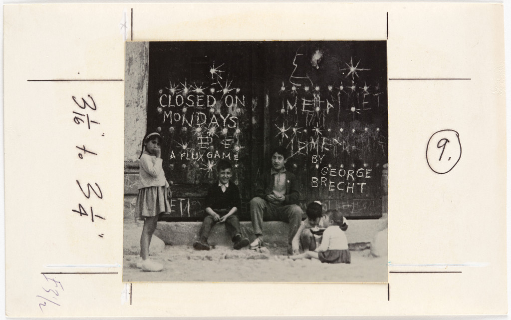 Mechanical for Closed on Mondays by George Brecht, George Maciunas