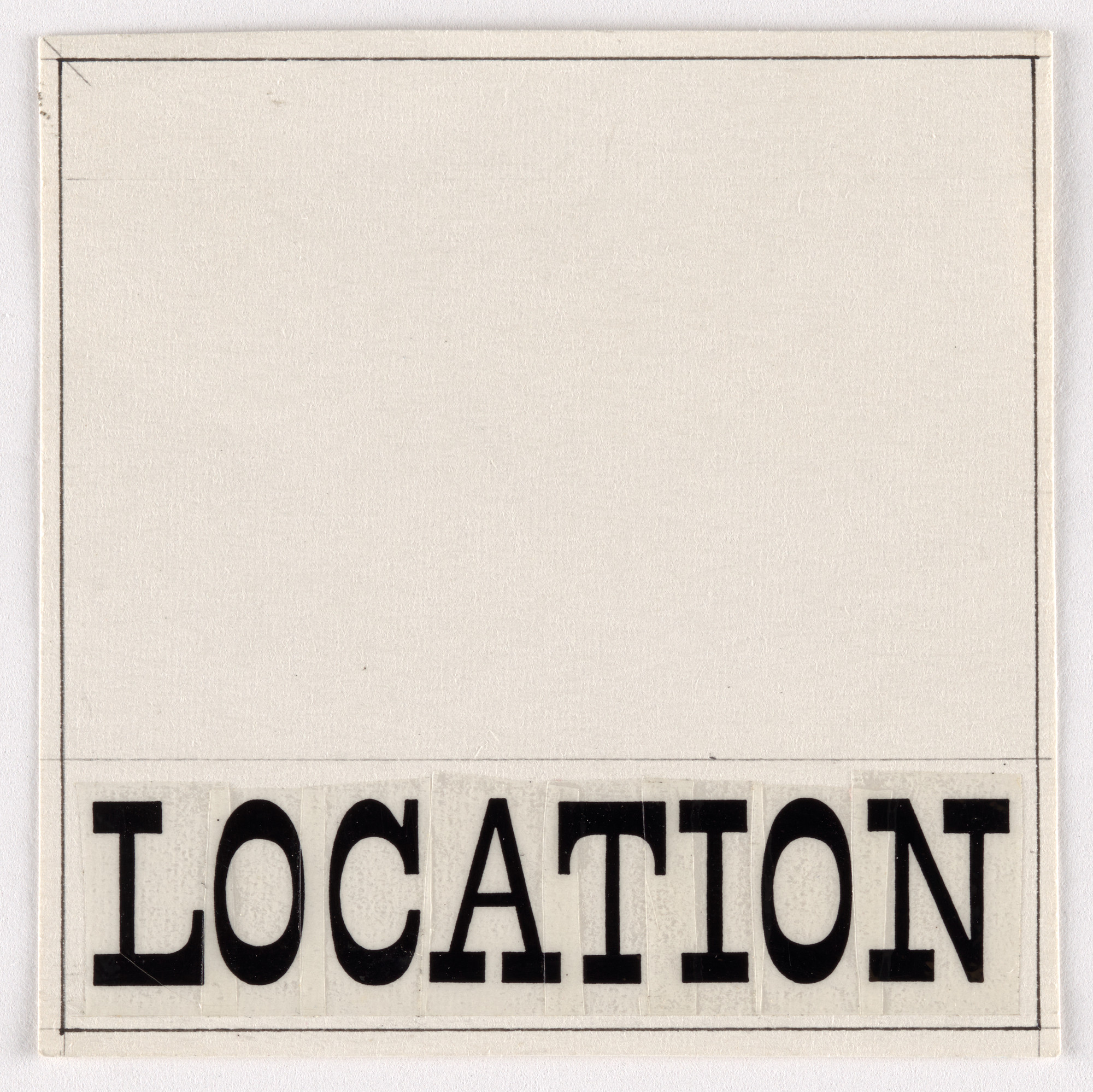 George Maciunas, George Brecht. Mechanical for Location
