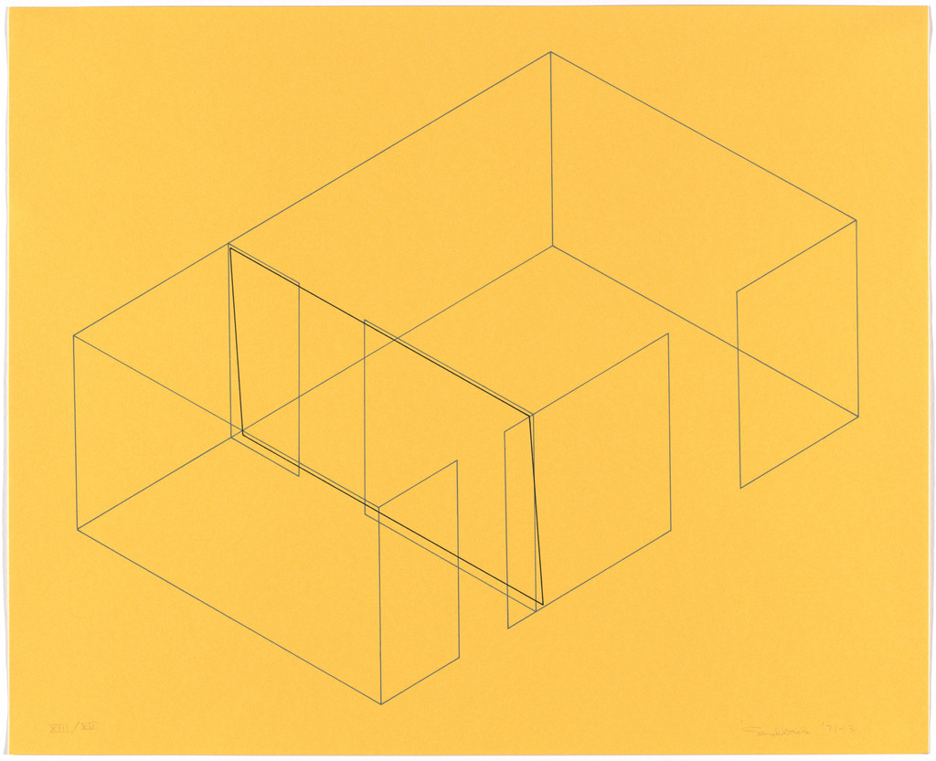Untitled from Eight Variations for Heiner Friedrich Gallery (Acht Variationen für die Galerie Heiner Friedrich), Fred Sandback, 1971–73