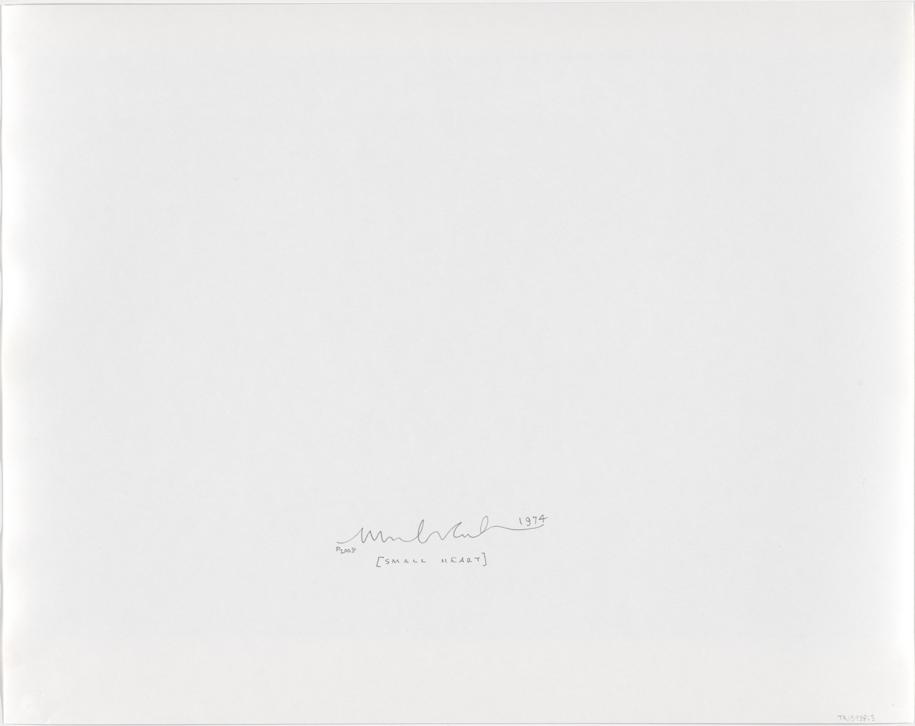 Mark Cohen. Small Heart. 1974