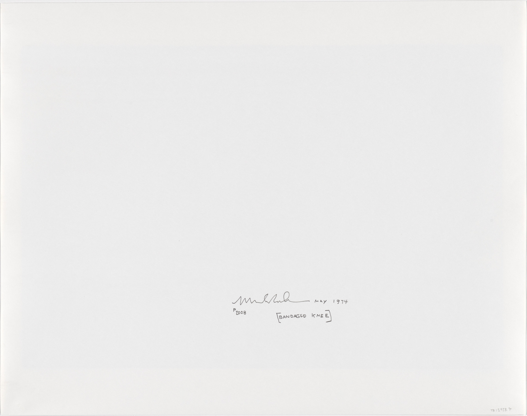 Mark Cohen. Bandaged Knee. 1974