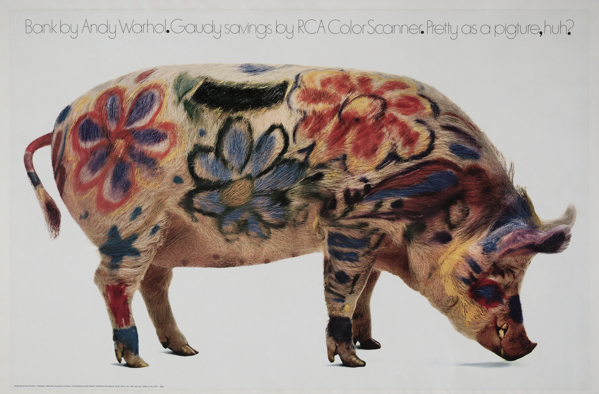 Andy Warhol. Bank by Andy Warhol. Gaudy Savings by RCA Color Scanner. Pretty as a Pigture, Huh?. 1968