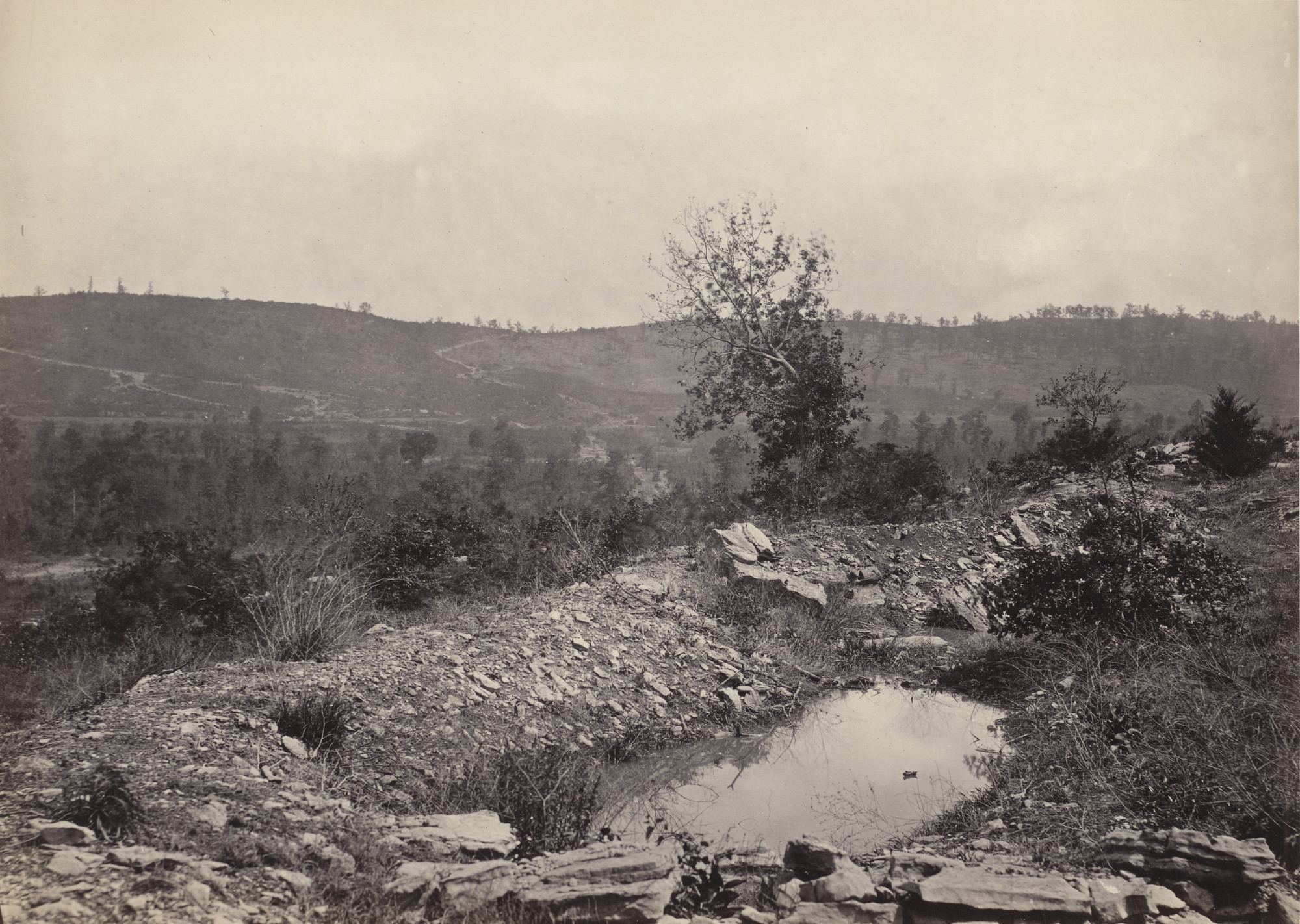 George N. Barnard. Mission Ridge, from Orchard Knob from the album Photographic Views of Sherman's Campaign