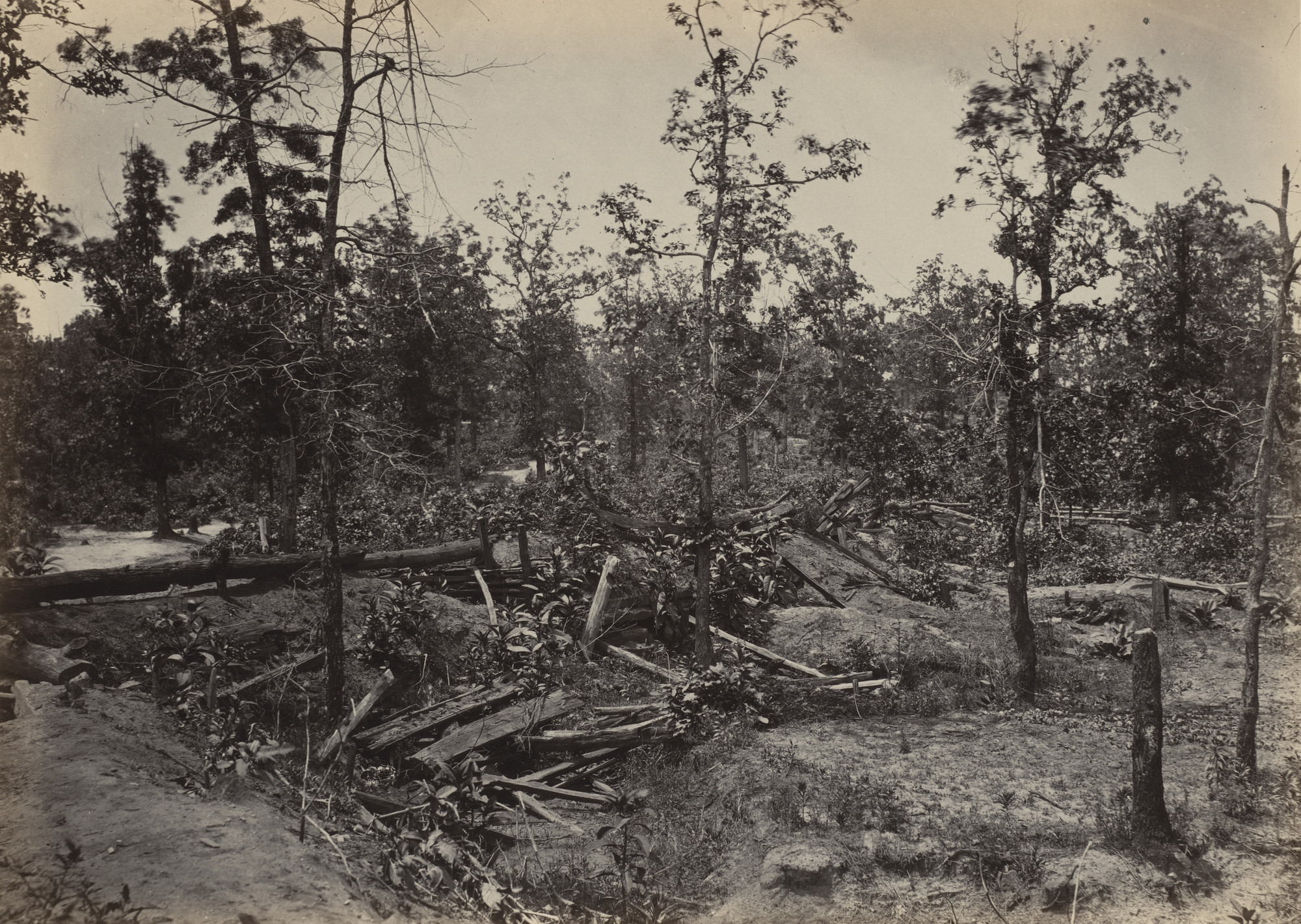 George N. Barnard. Battlefield of Atlanta, 22nd July, 1864, No. 1 from the album Photographic Views of Sherman&#39;s Campaign. 1864