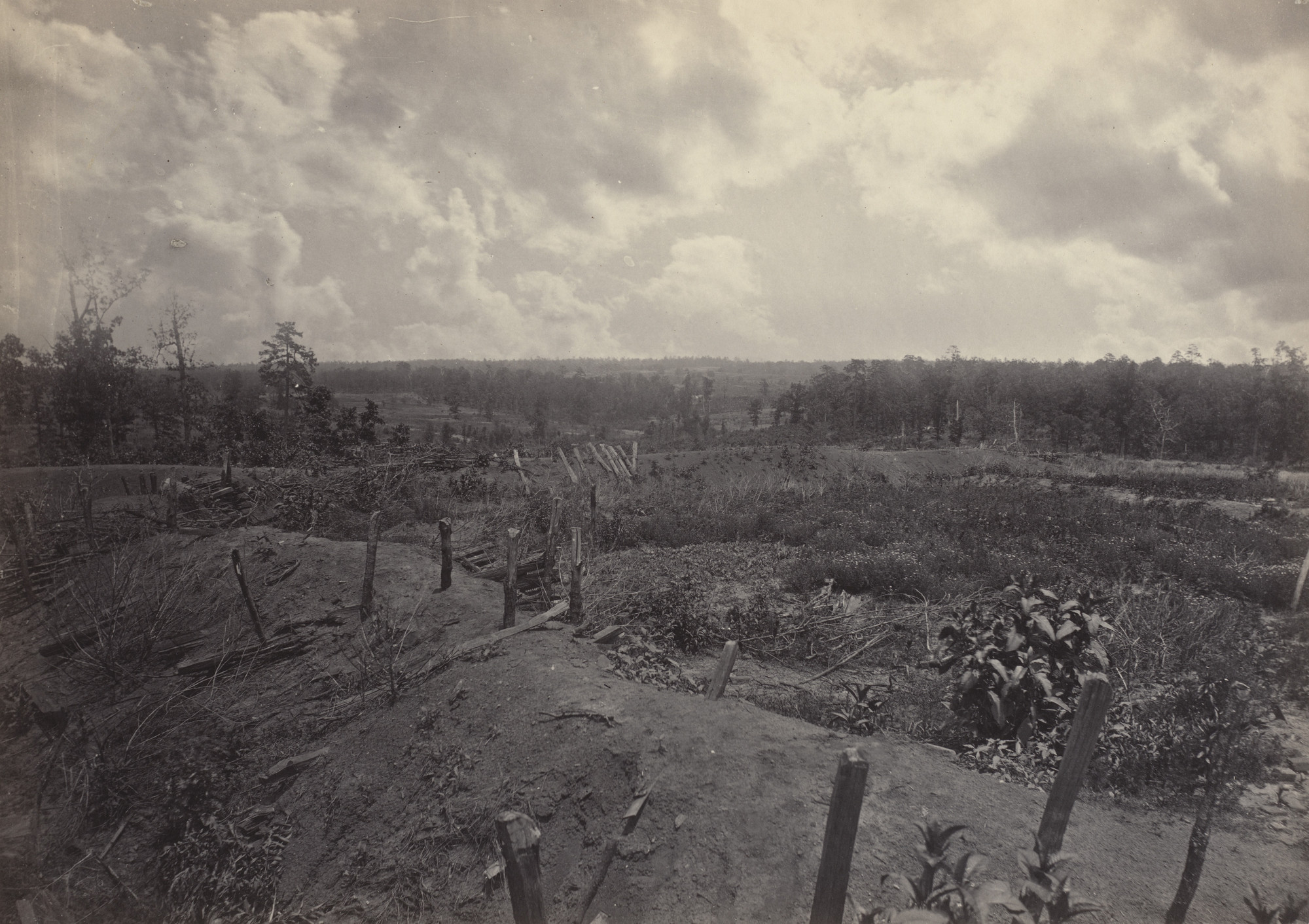 George N. Barnard. Battlefield of Atlanta, 22nd July, 1864, No. 2 from the album Photographic Views of Sherman&#39;s Campaign. 1864