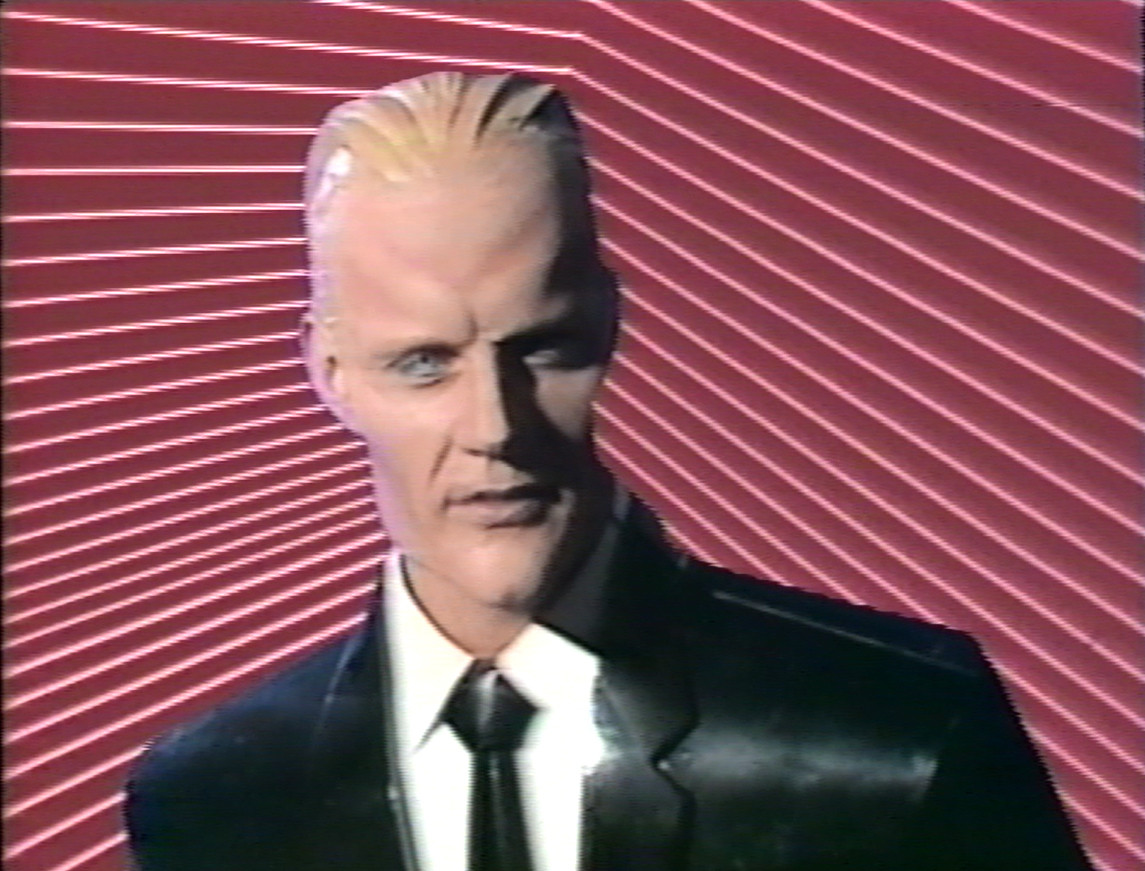 Rocky Morton, Annabel Jankel, George Stone, Matt Frewer. The Max Headroom Show: series 1, episode 3. 1985