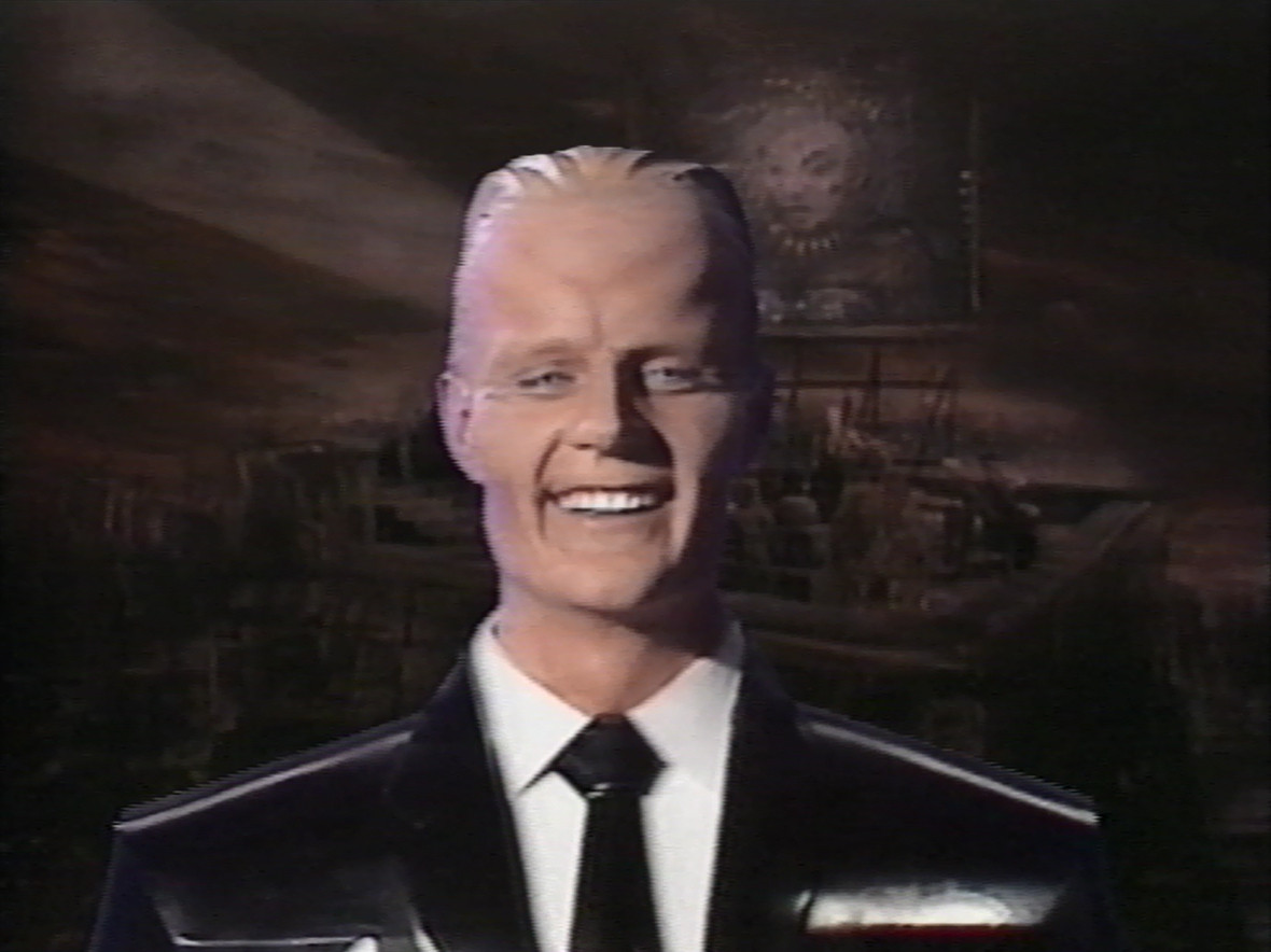 Rocky Morton, Annabel Jankel, George Stone, Matt Frewer. The Max Headroom Show: series 1, episode 1. 1985