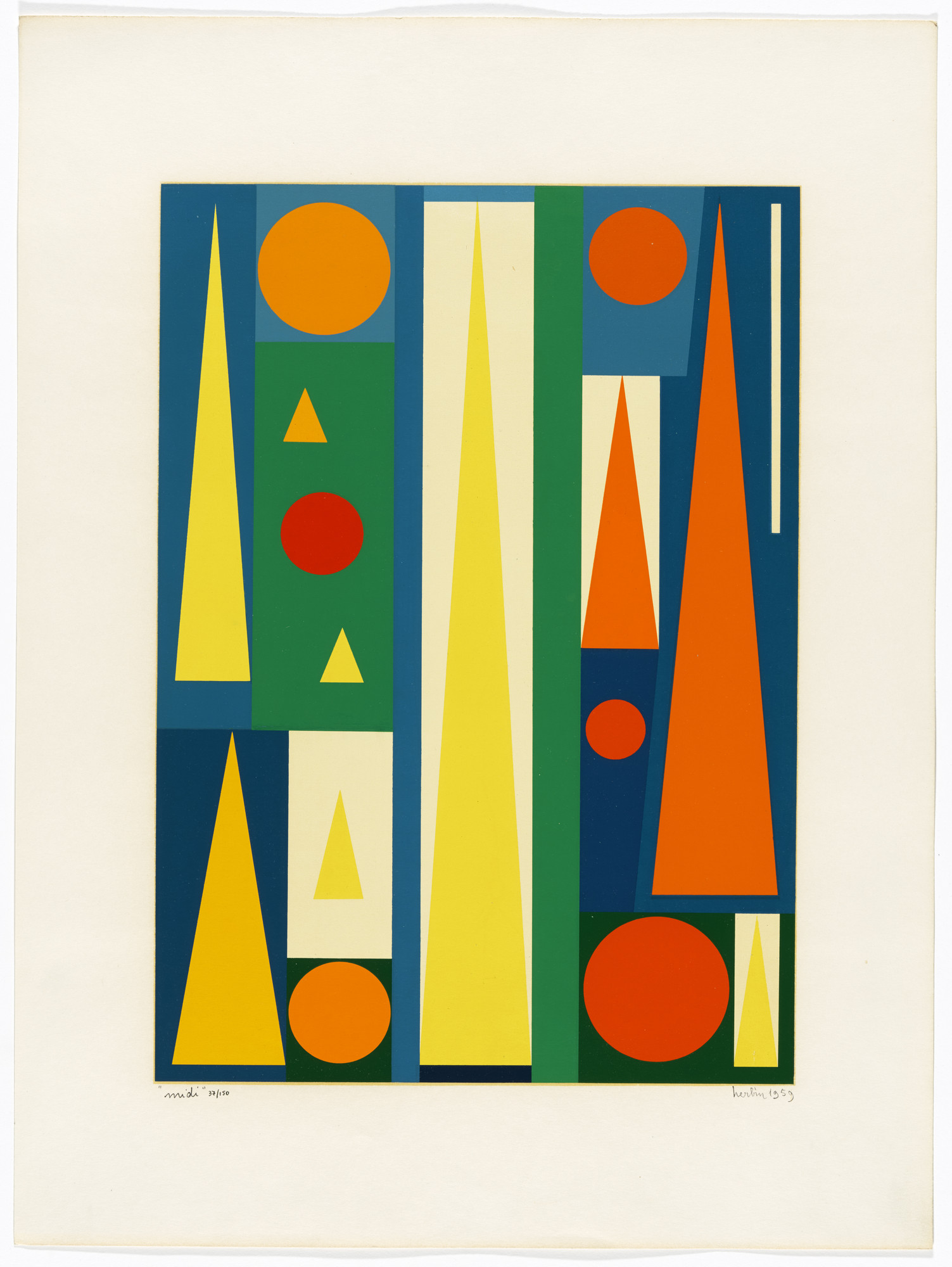 Auguste Herbin. Midi, plate 3 from the portfolio Album de 12 Planches