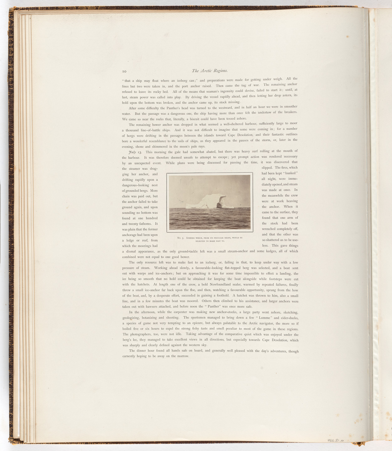 George P. Critcherson, John L. Dunmore, William Bradford. "Iceberg which, from its peculiar shape, would be selected to make fast to". 1869