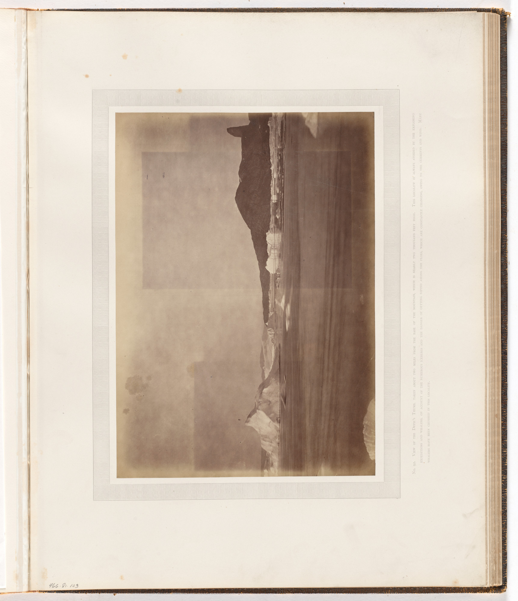 George P. Critcherson, John L. Dunmore, William Bradford. "View of the Devil's Thumb, taken about two miles from the base of the mountain"