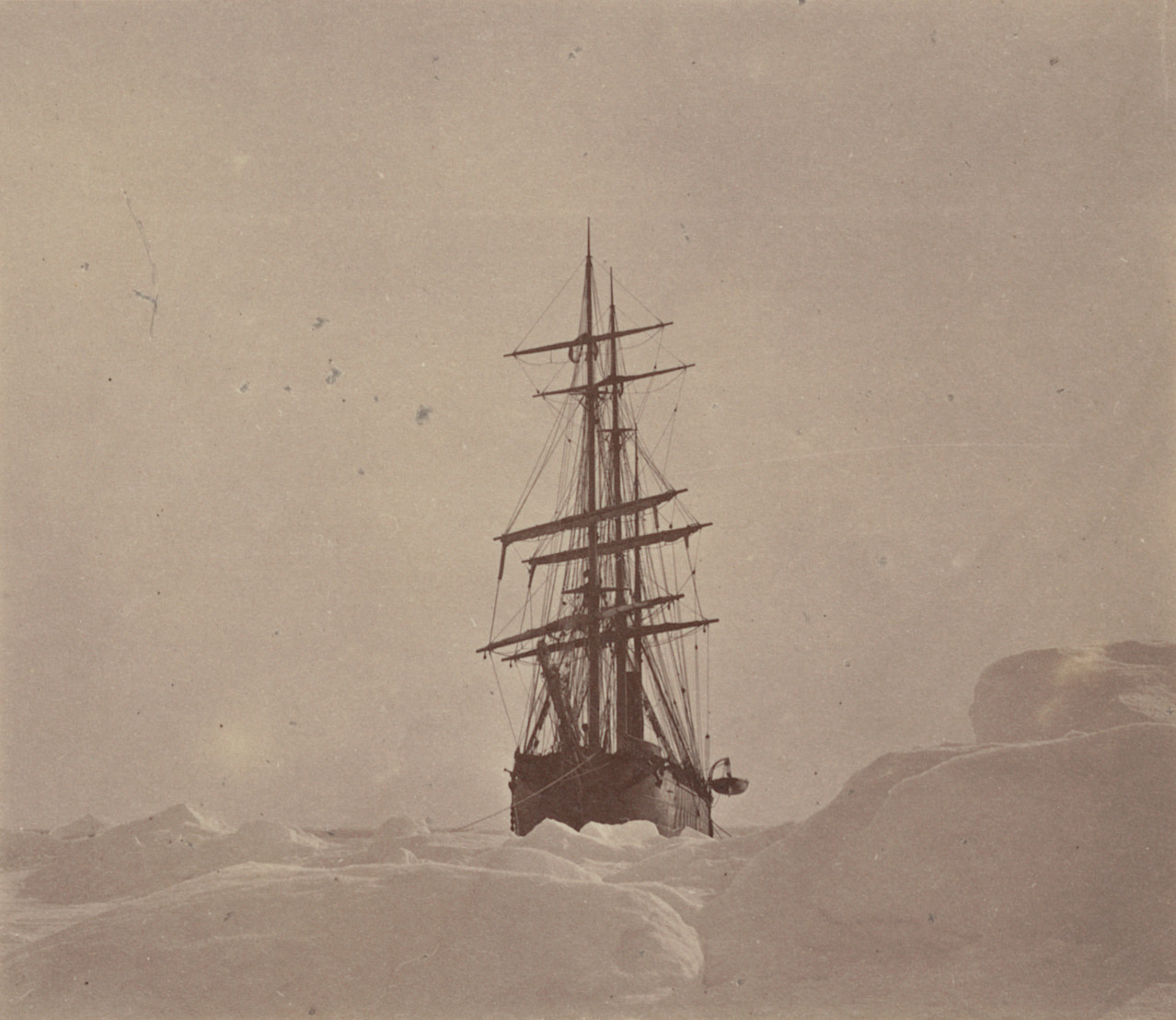 George P. Critcherson, John L. Dunmore, William Bradford. "Beset by the ice". 1869