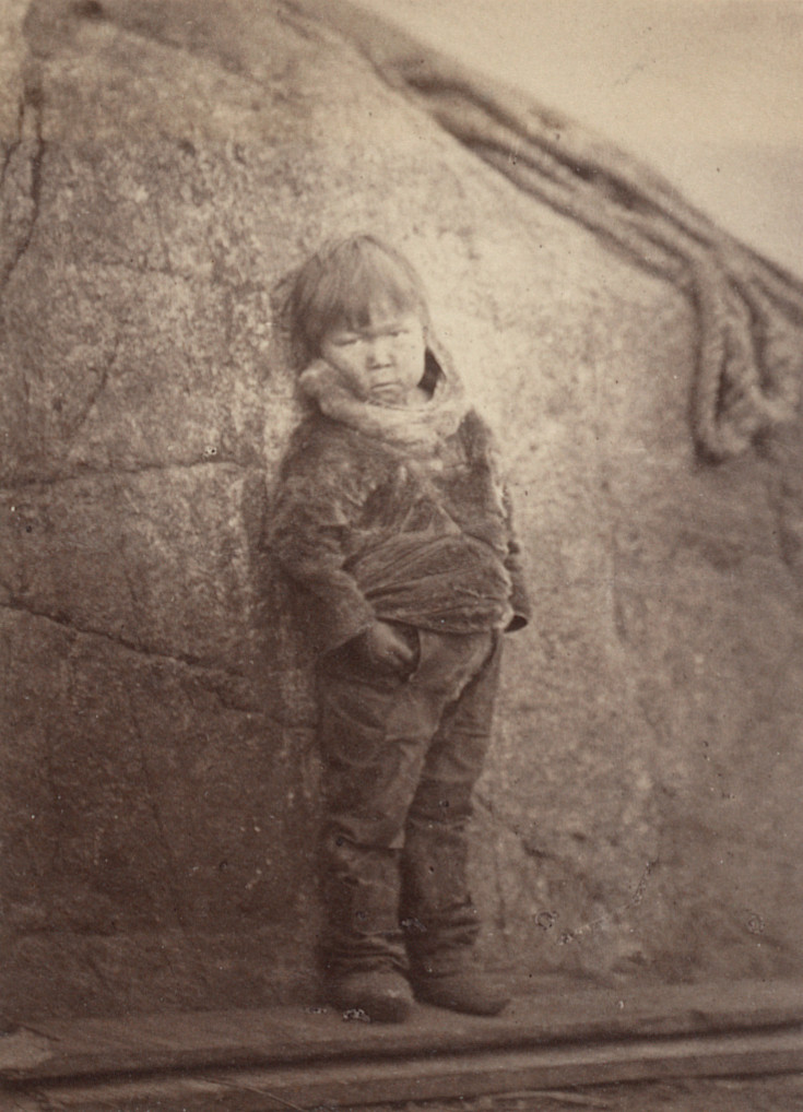 George P. Critcherson, John L. Dunmore, William Bradford. "An Esquimaux pet, a boy about eight years old"