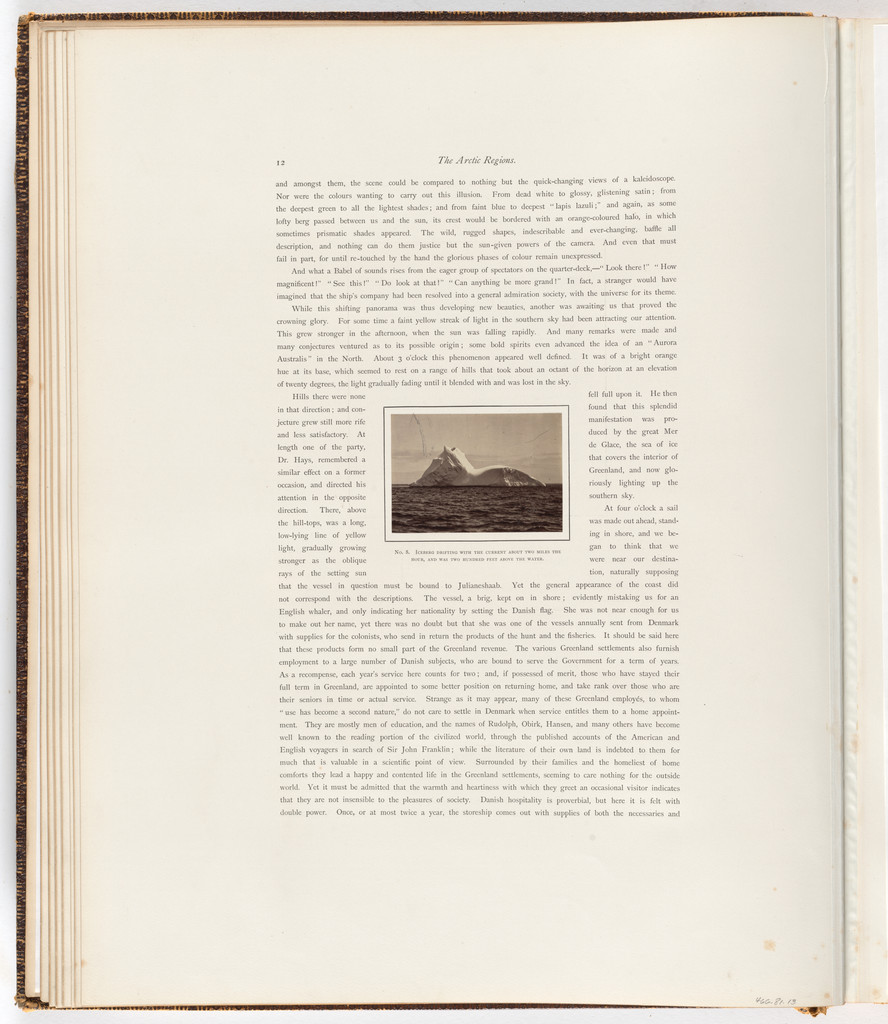 "Iceberg drifting with the current about two miles the hour, and was two hundred feet above the Water",