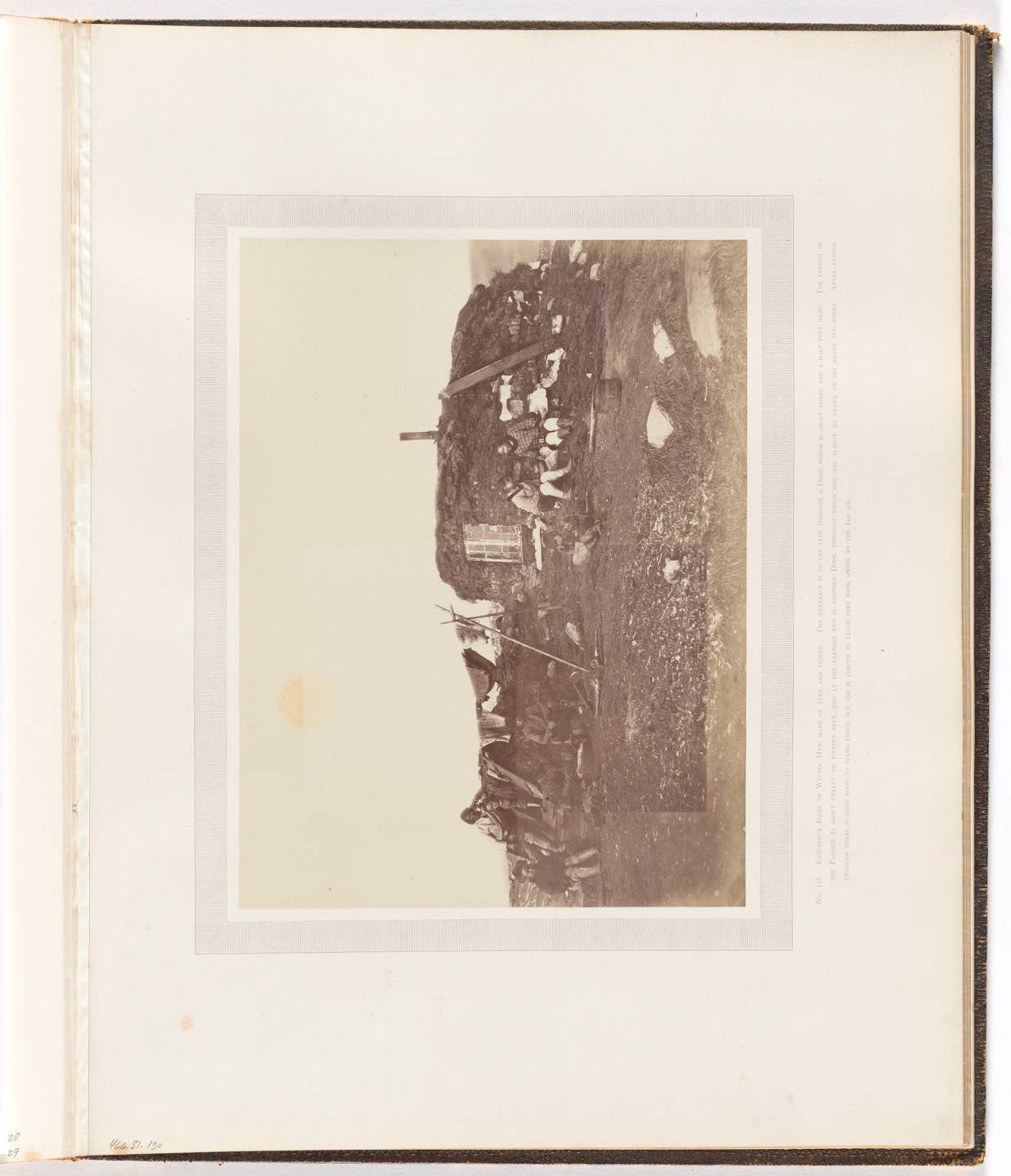 George P. Critcherson, John L. Dunmore, William Bradford. "Esquimaux igloe or winter hut, made of turf and stones". 1869