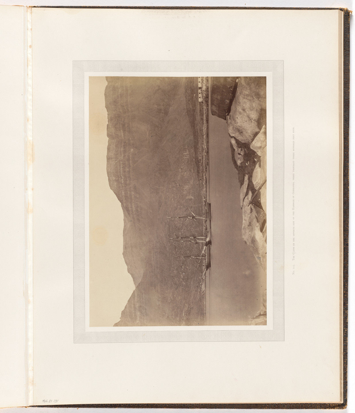 George P. Critcherson, John L. Dunmore, William Bradford. "The cliffs on the opposite side of the Harbour of Godhavn, three thousand three Hundred feet high",. 1869