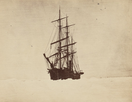 "The "Panther" Moored to the Heavy Hummock Ice"