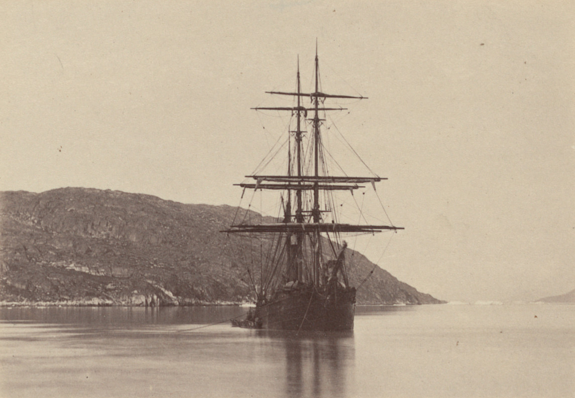 George P. Critcherson, John L. Dunmore, William Bradford. “The "panther" steaming up the Sermitialik fiord to visit the glacis”