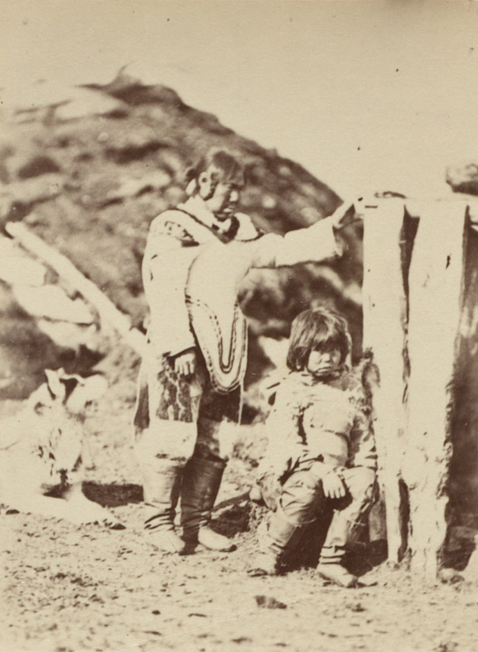 George P. Critcherson, John L. Dunmore, William Bradford. &#34;Esquimaux Mother and Her Fair-Haired Daughter&#34;. 1869